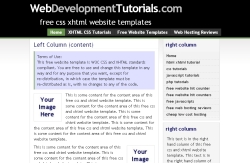 free css and xhtml website template